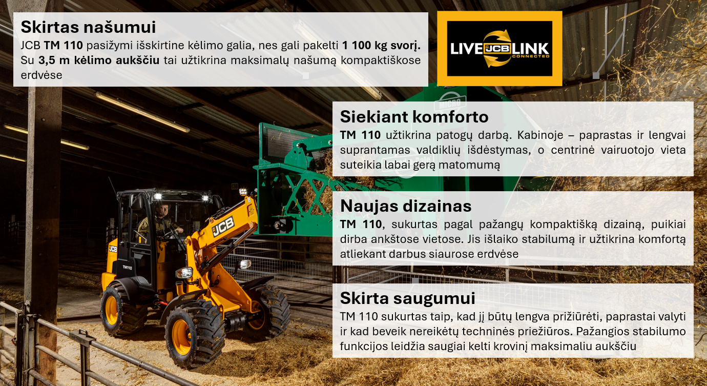 TM 110 šarnyrinis krautuvas